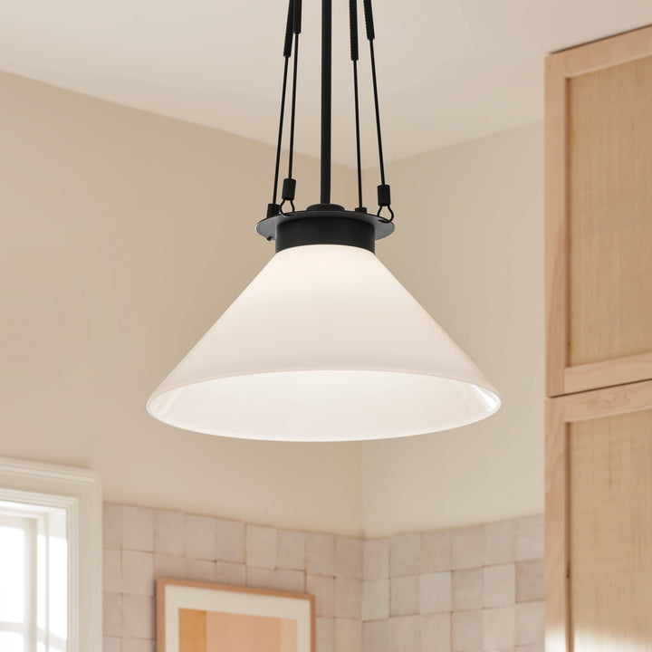 Kichler Canada - 52581BK - One Light Pendant - Albers - Black