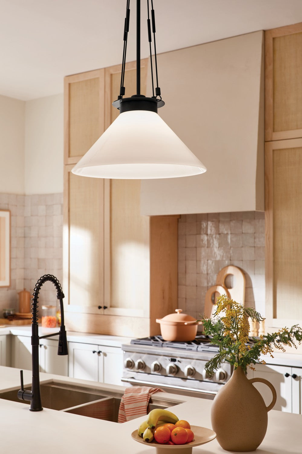 Kichler Canada - 52581BK - One Light Pendant - Albers - Black