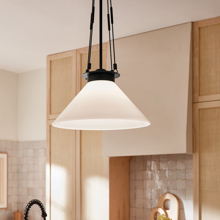 Kichler Canada - 52581BK - One Light Pendant - Albers - Black