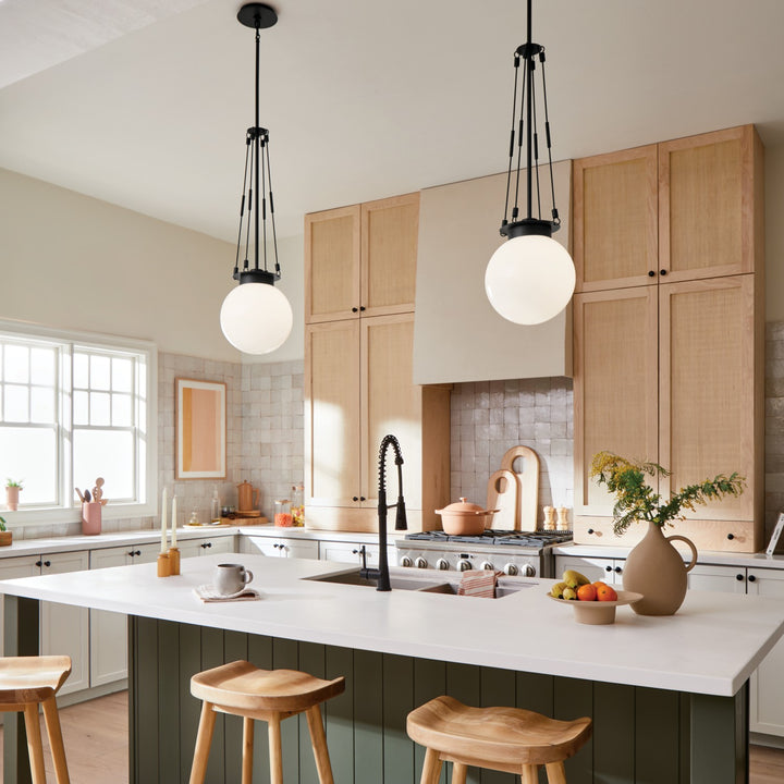 Kichler Canada - 52582BK - One Light Pendant - Albers - Black