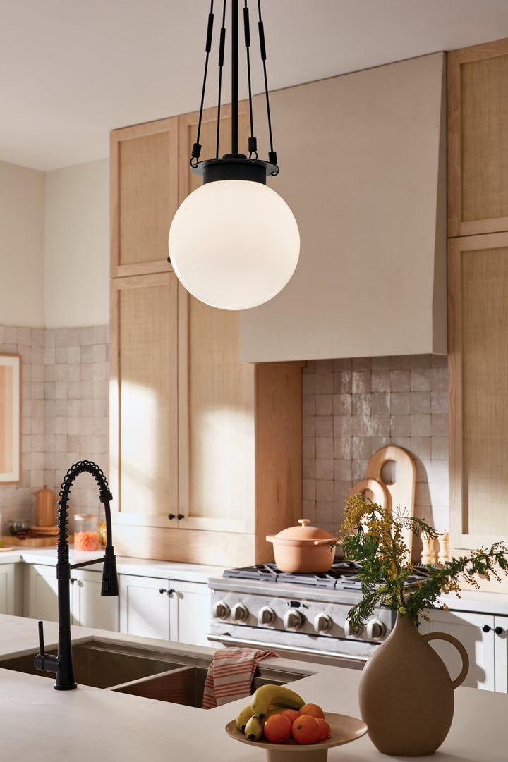Kichler Canada - 52582BK - One Light Pendant - Albers - Black