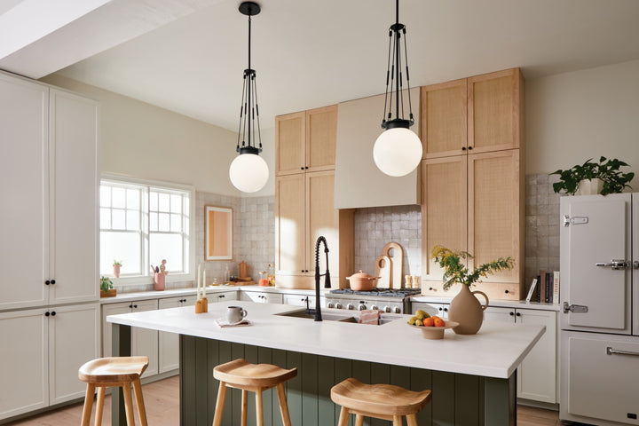 Kichler Canada - 52582BK - One Light Pendant - Albers - Black