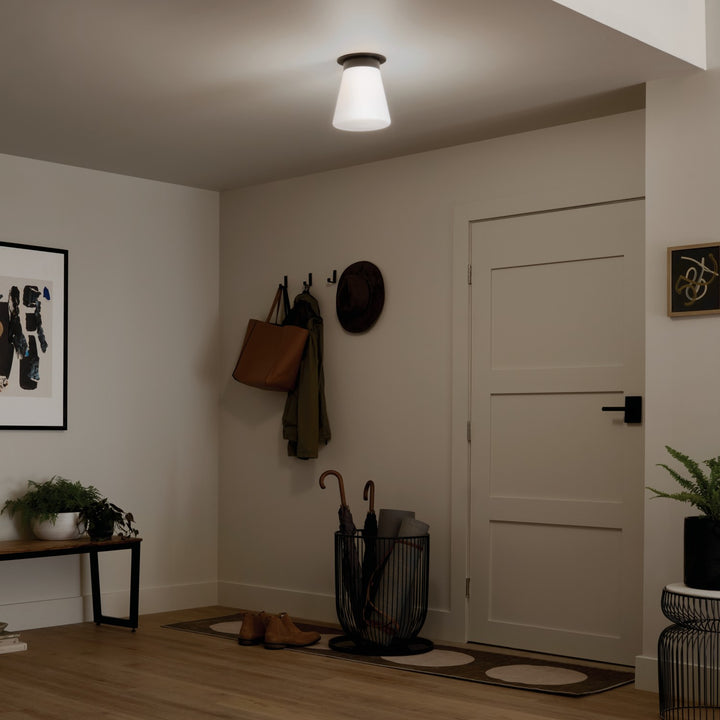Kichler Canada - 52585BK - One Light Flush Mount - Albers - Black