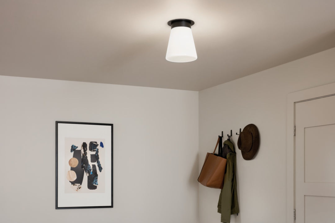 Kichler Canada - 52585BK - One Light Flush Mount - Albers - Black