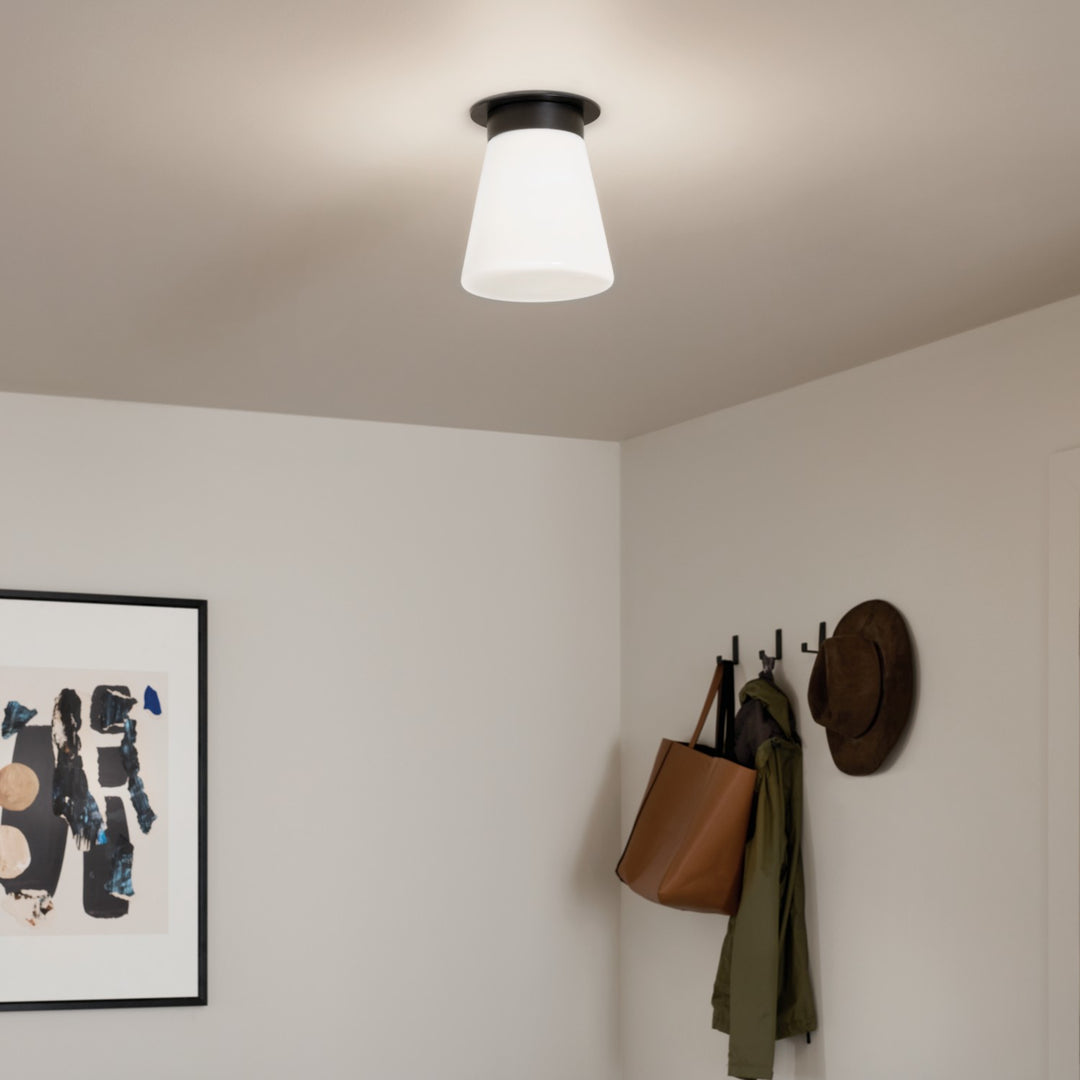 Kichler Canada - 52585BK - One Light Flush Mount - Albers - Black