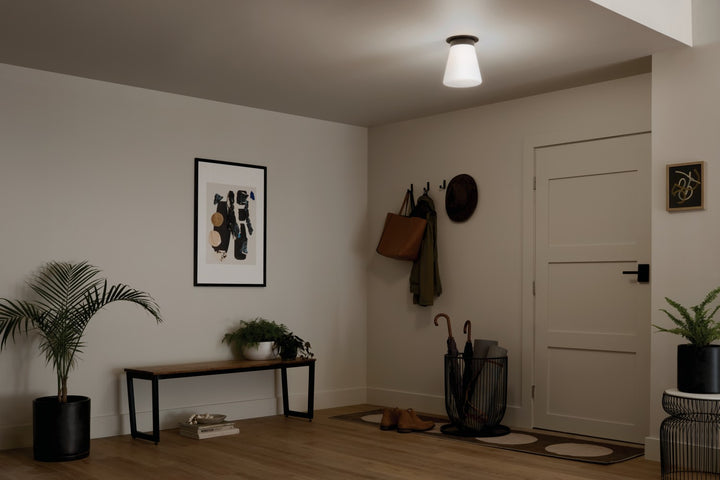 Kichler Canada - 52585BK - One Light Flush Mount - Albers - Black