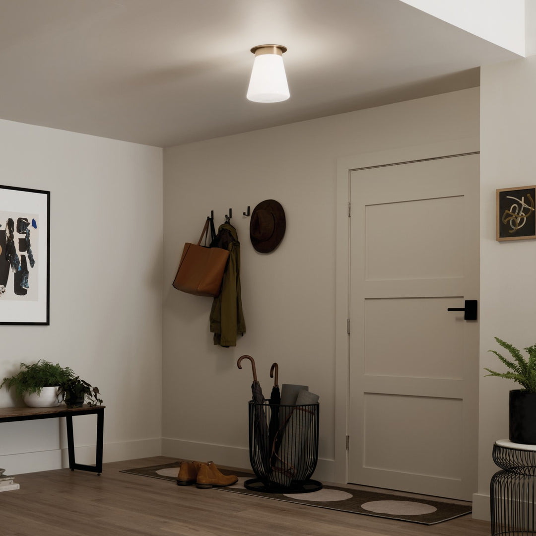 Kichler Canada - 52585CPZ - One Light Flush Mount - Albers - Champagne Bronze