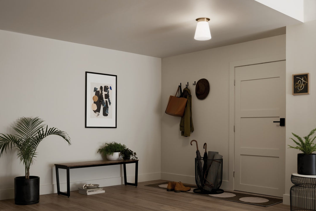 Kichler Canada - 52585CPZ - One Light Flush Mount - Albers - Champagne Bronze