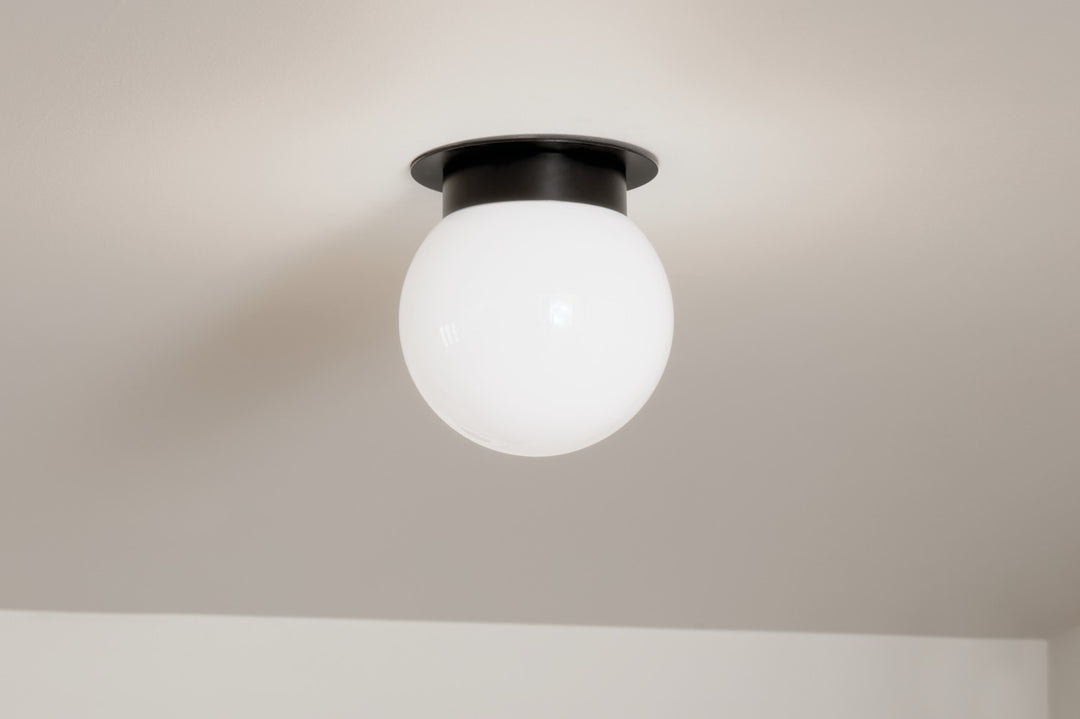 Kichler Canada - 52586BK - One Light Flush Mount - Albers - Black