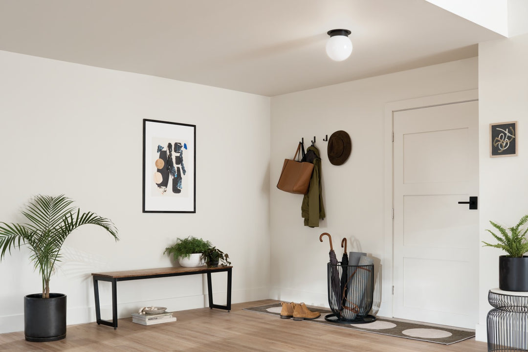 Kichler Canada - 52586BK - One Light Flush Mount - Albers - Black