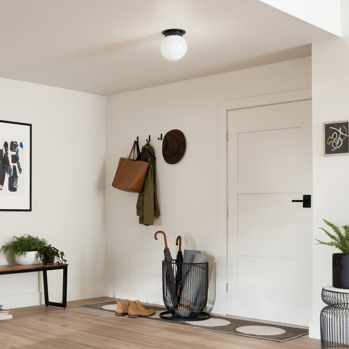 Kichler Canada - 52586BK - One Light Flush Mount - Albers - Black