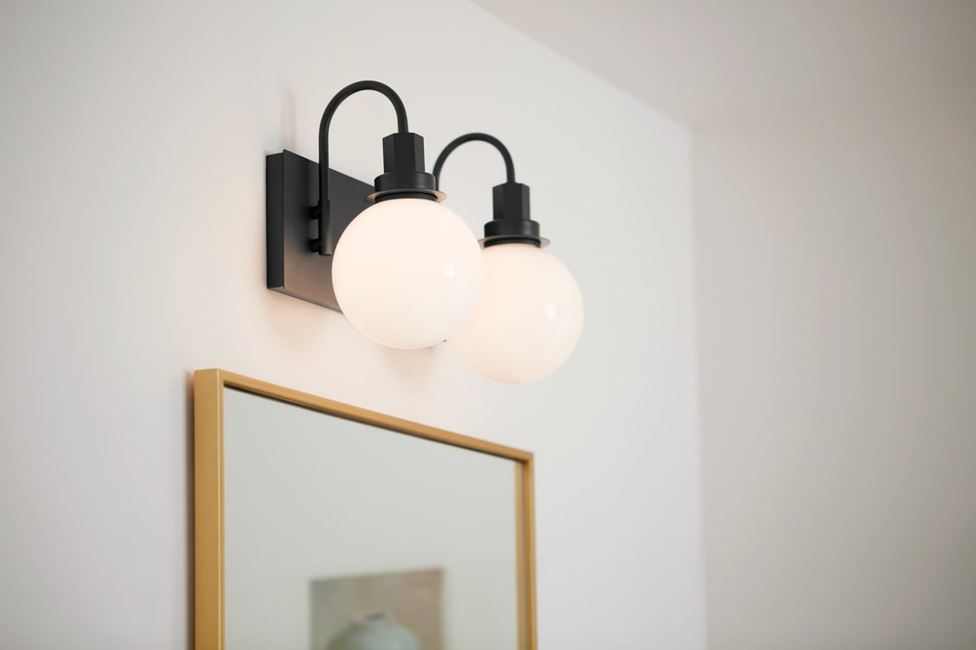 Kichler Canada - 55150BK - Two Light Bath - Hex - Black