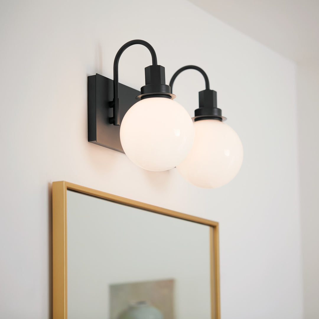 Kichler Canada - 55150BK - Two Light Bath - Hex - Black