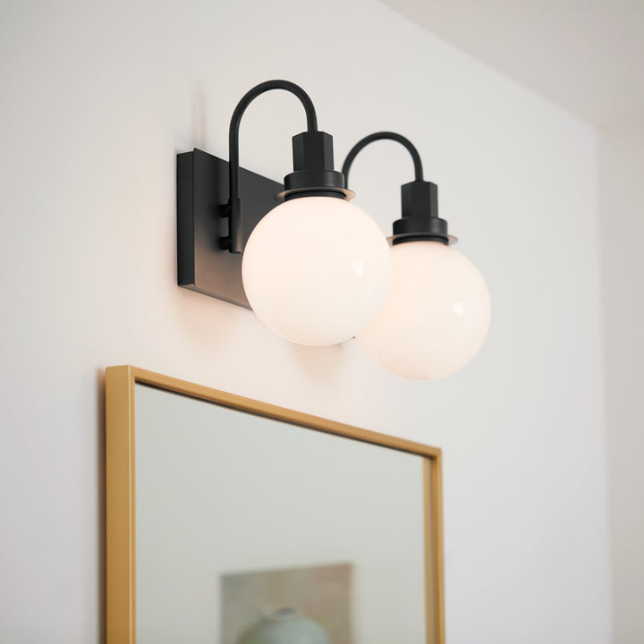 Kichler Canada - 55150BK - Two Light Bath - Hex - Black