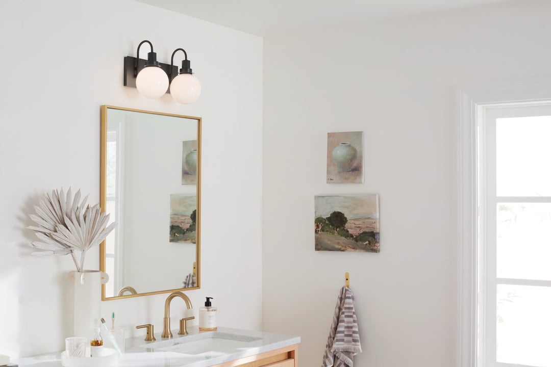 Kichler Canada - 55150BK - Two Light Bath - Hex - Black
