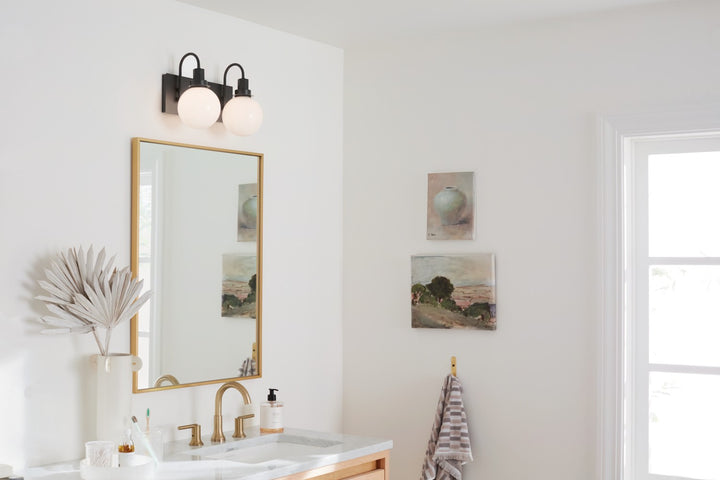 Kichler Canada - 55150BK - Two Light Bath - Hex - Black