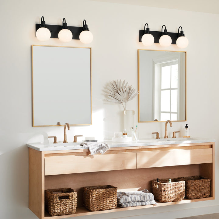 Kichler Canada - 55151BK - Three Light Bath - Hex - Black