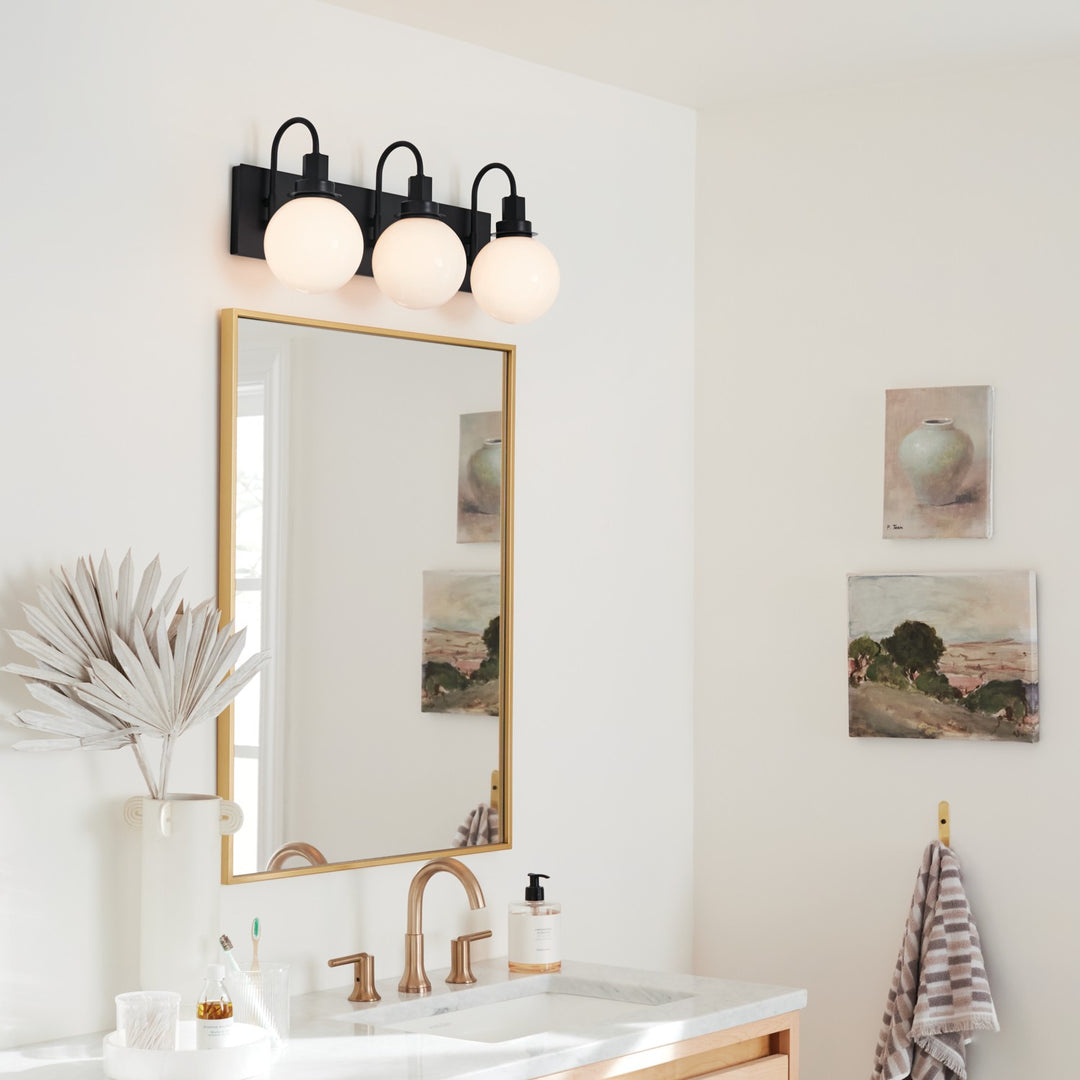 Kichler Canada - 55151BK - Three Light Bath - Hex - Black