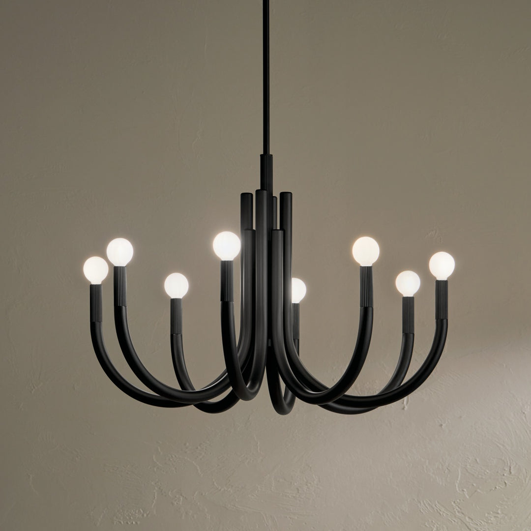 Kichler Canada - 52550BK - Eight Light Chandelier - Odensa - Black