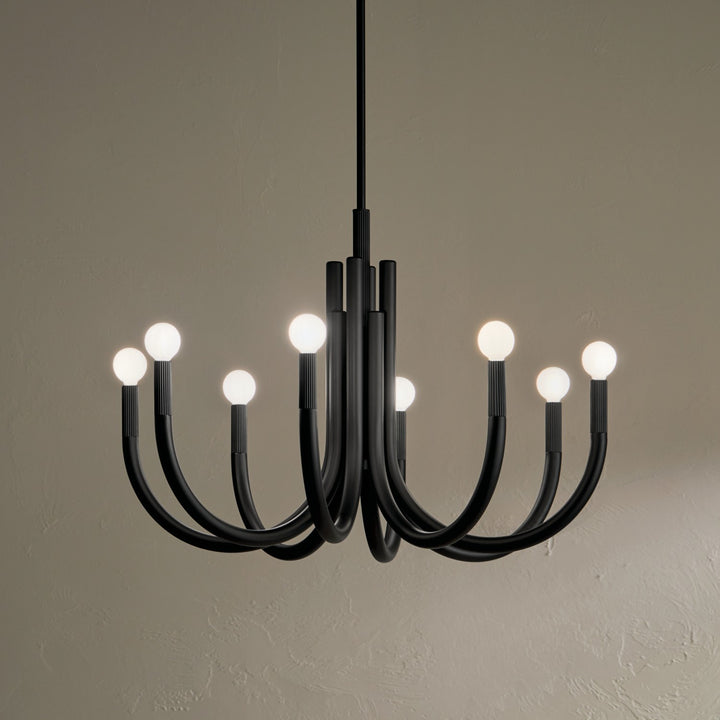 Kichler Canada - 52550BK - Eight Light Chandelier - Odensa - Black