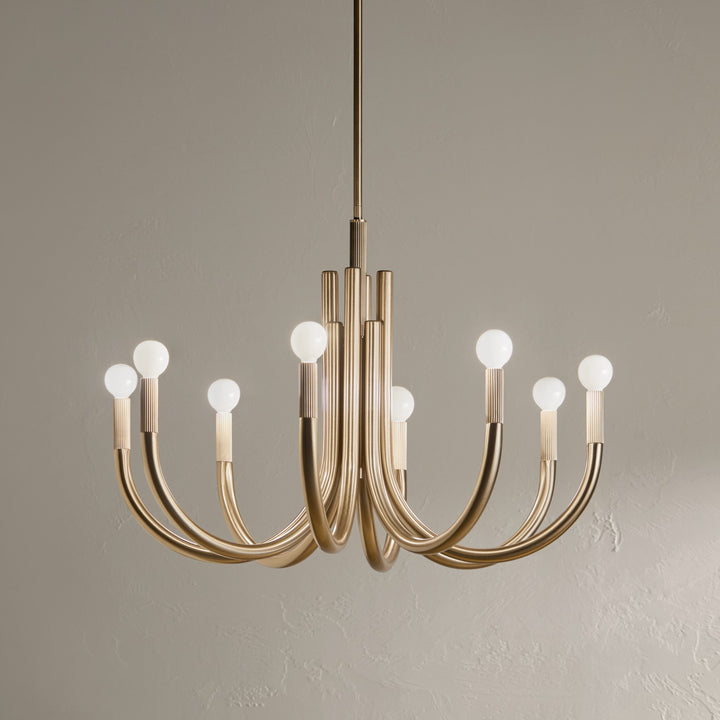 Kichler Canada - 52550CPZ - Eight Light Chandelier - Odensa - Champagne Bronze