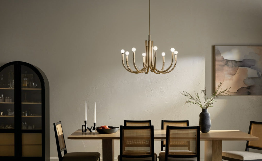 Kichler Canada - 52550CPZ - Eight Light Chandelier - Odensa - Champagne Bronze