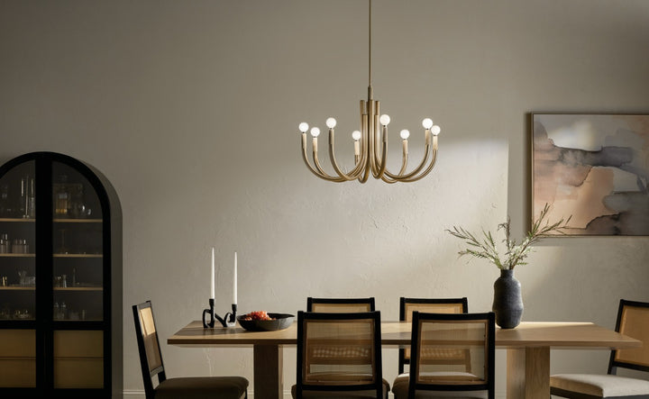 Kichler Canada - 52550CPZ - Eight Light Chandelier - Odensa - Champagne Bronze