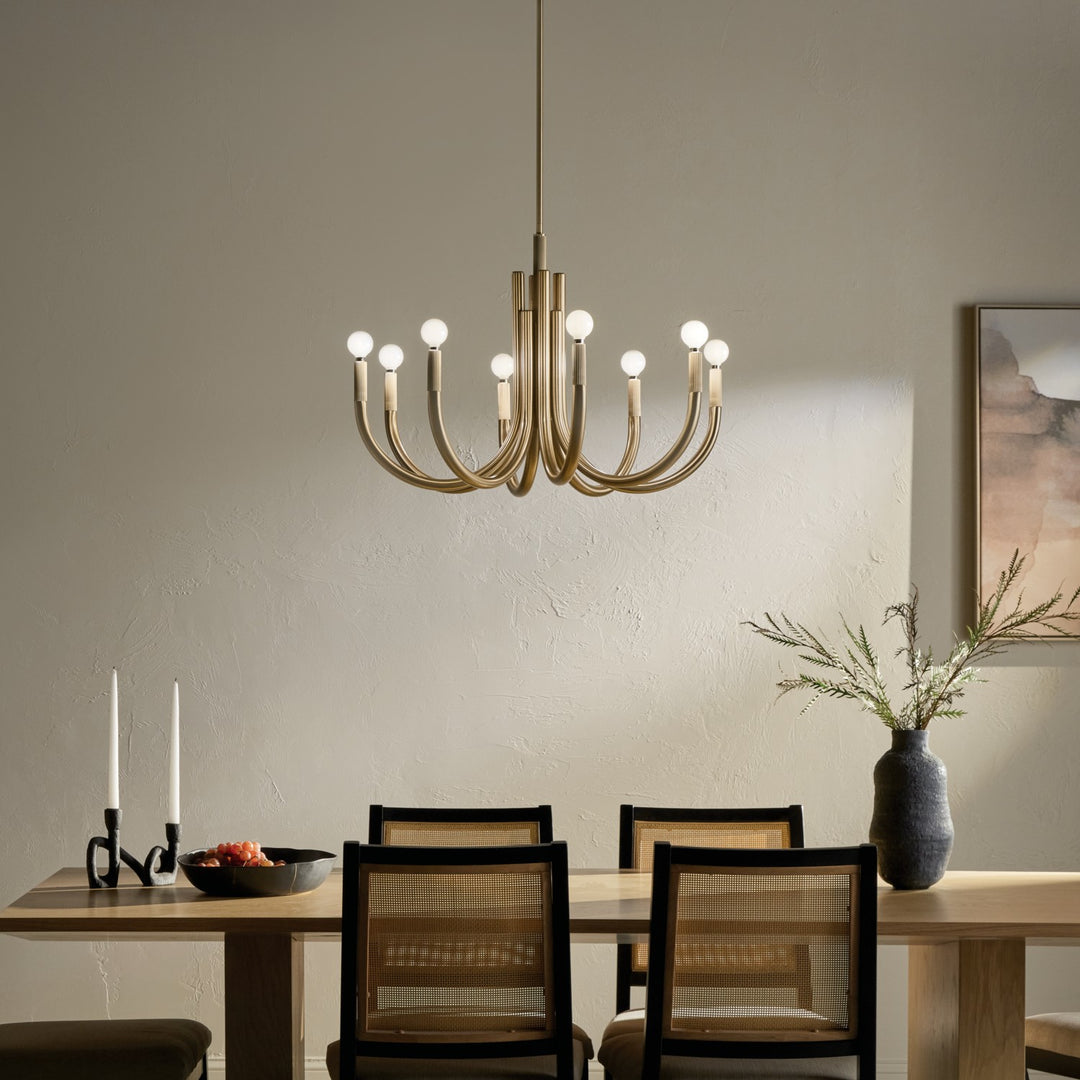 Kichler Canada - 52550CPZ - Eight Light Chandelier - Odensa - Champagne Bronze
