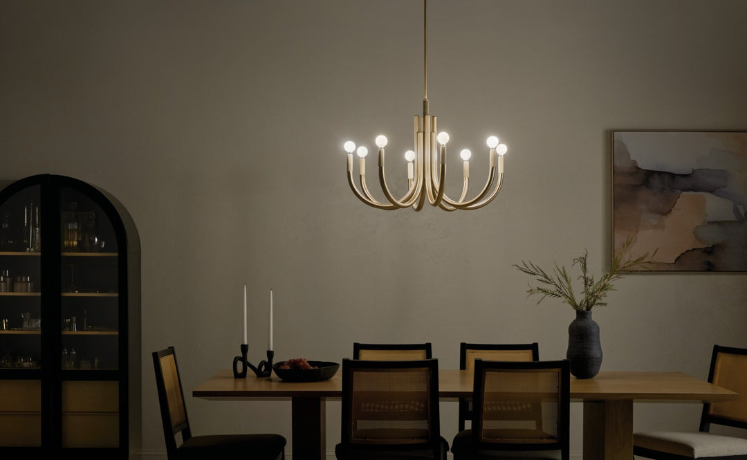 Kichler Canada - 52550CPZ - Eight Light Chandelier - Odensa - Champagne Bronze