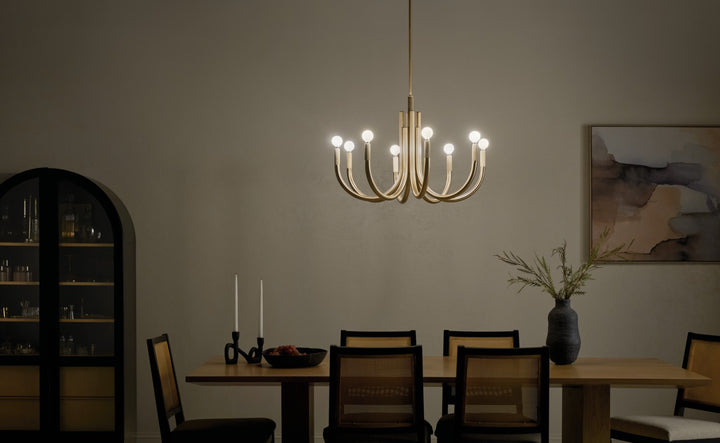Kichler Canada - 52550CPZ - Eight Light Chandelier - Odensa - Champagne Bronze