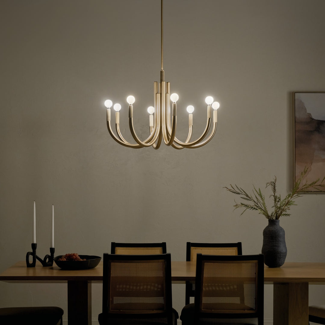 Kichler Canada - 52550CPZ - Eight Light Chandelier - Odensa - Champagne Bronze