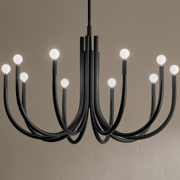 Kichler Canada - 52551BK - Ten Light Chandelier - Odensa - Black
