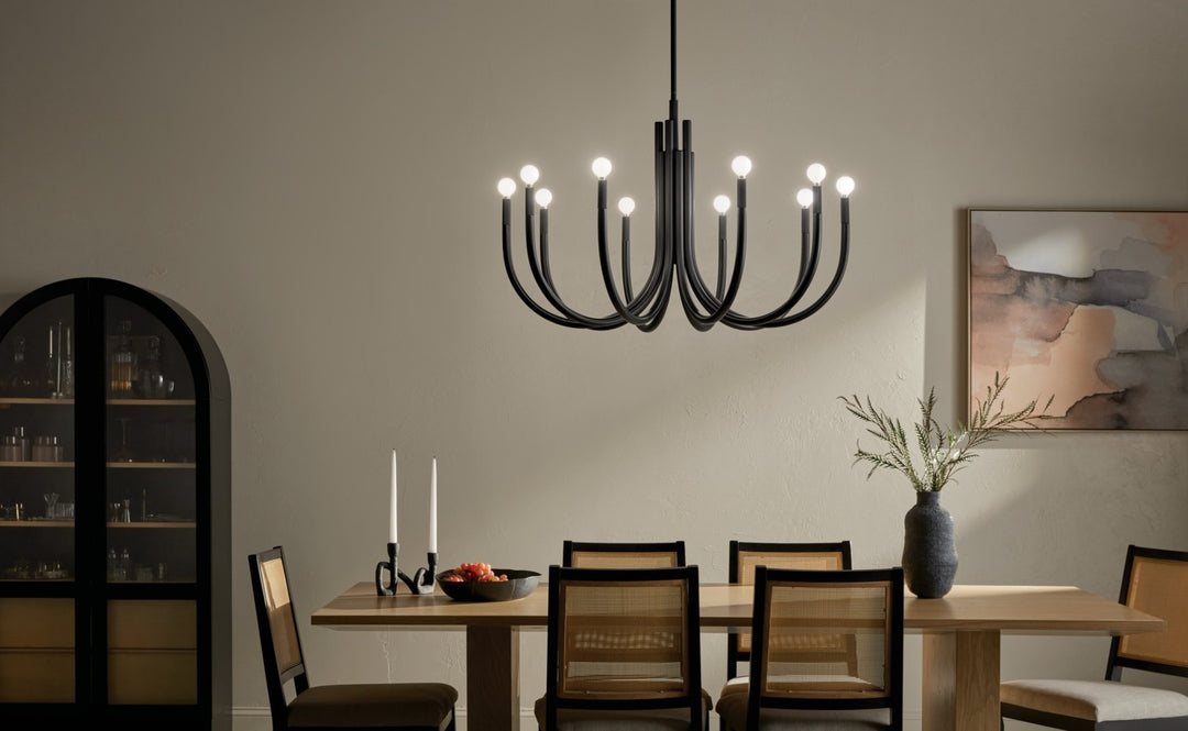 Kichler Canada - 52551BK - Ten Light Chandelier - Odensa - Black