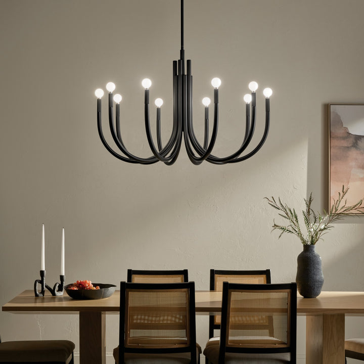 Kichler Canada - 52551BK - Ten Light Chandelier - Odensa - Black