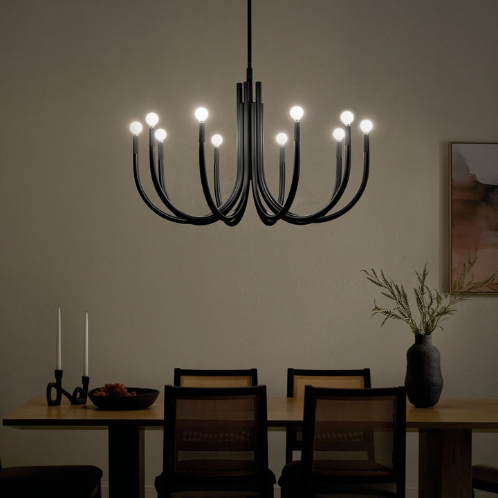 Kichler Canada - 52551BK - Ten Light Chandelier - Odensa - Black