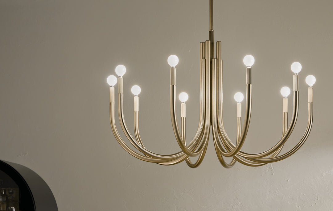 Kichler Canada - 52551CPZ - Ten Light Chandelier - Odensa - Champagne Bronze