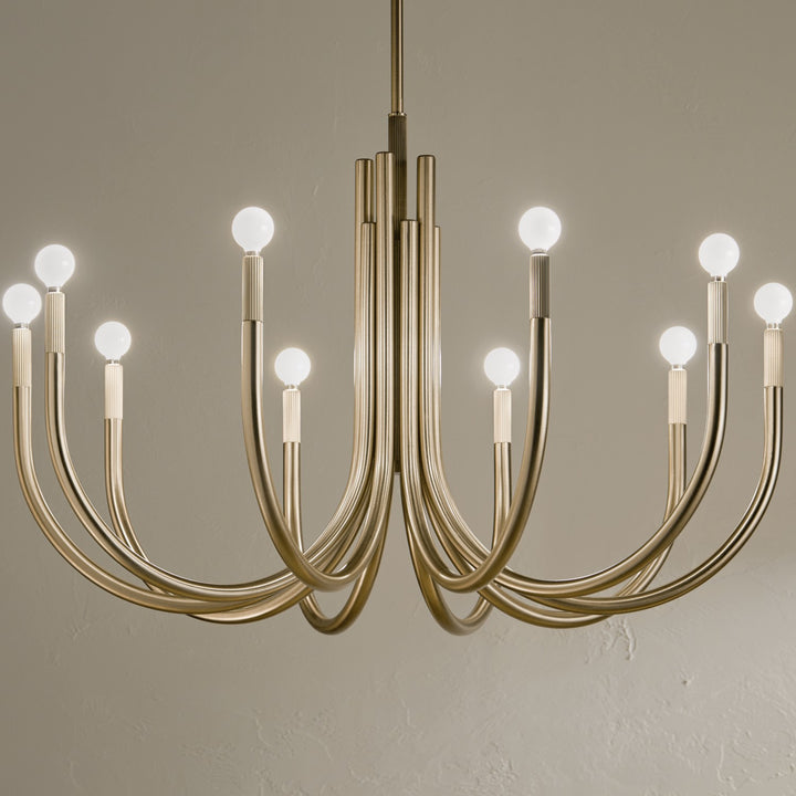 Kichler Canada - 52551CPZ - Ten Light Chandelier - Odensa - Champagne Bronze