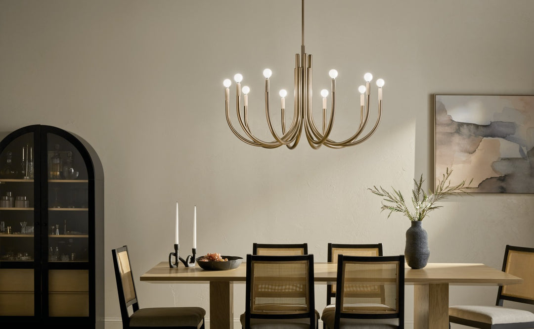 Kichler Canada - 52551CPZ - Ten Light Chandelier - Odensa - Champagne Bronze