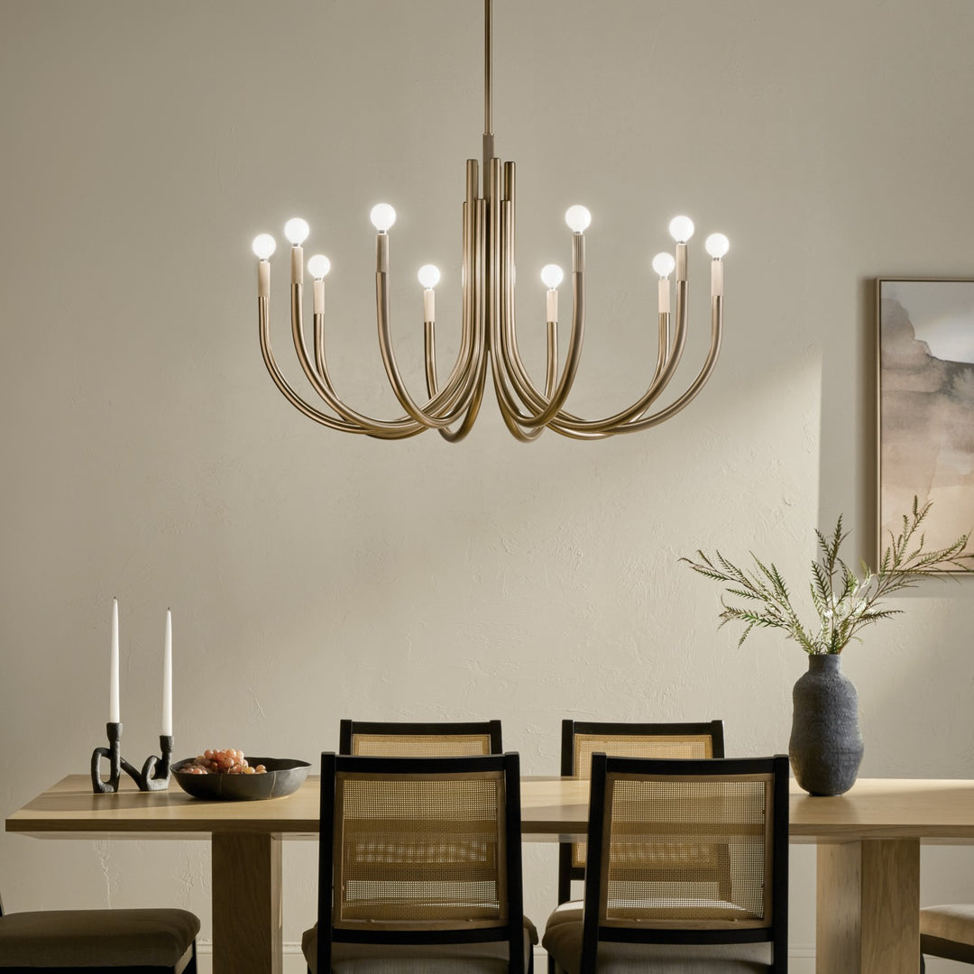 Kichler Canada - 52551CPZ - Ten Light Chandelier - Odensa - Champagne Bronze