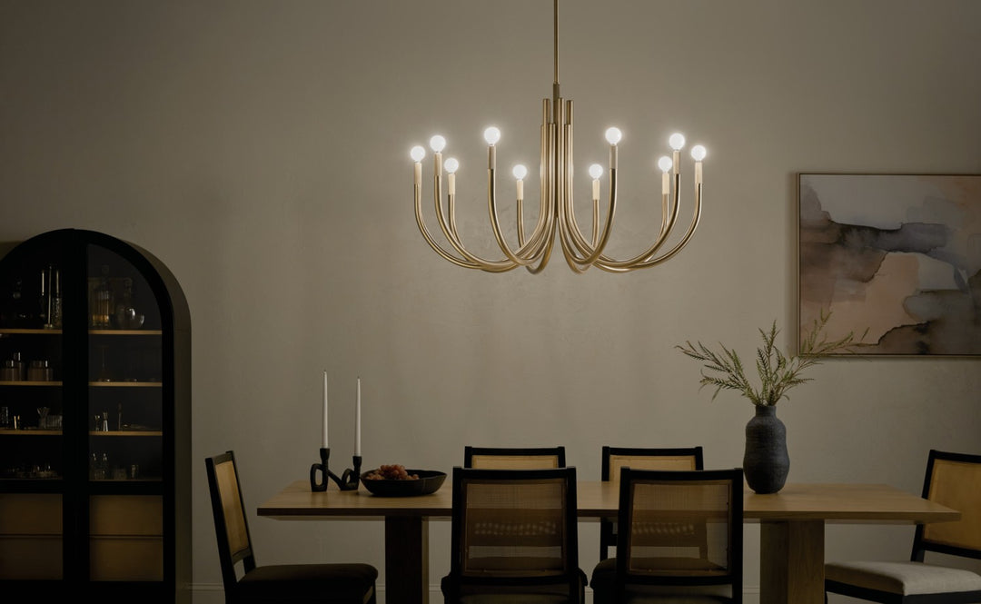 Kichler Canada - 52551CPZ - Ten Light Chandelier - Odensa - Champagne Bronze
