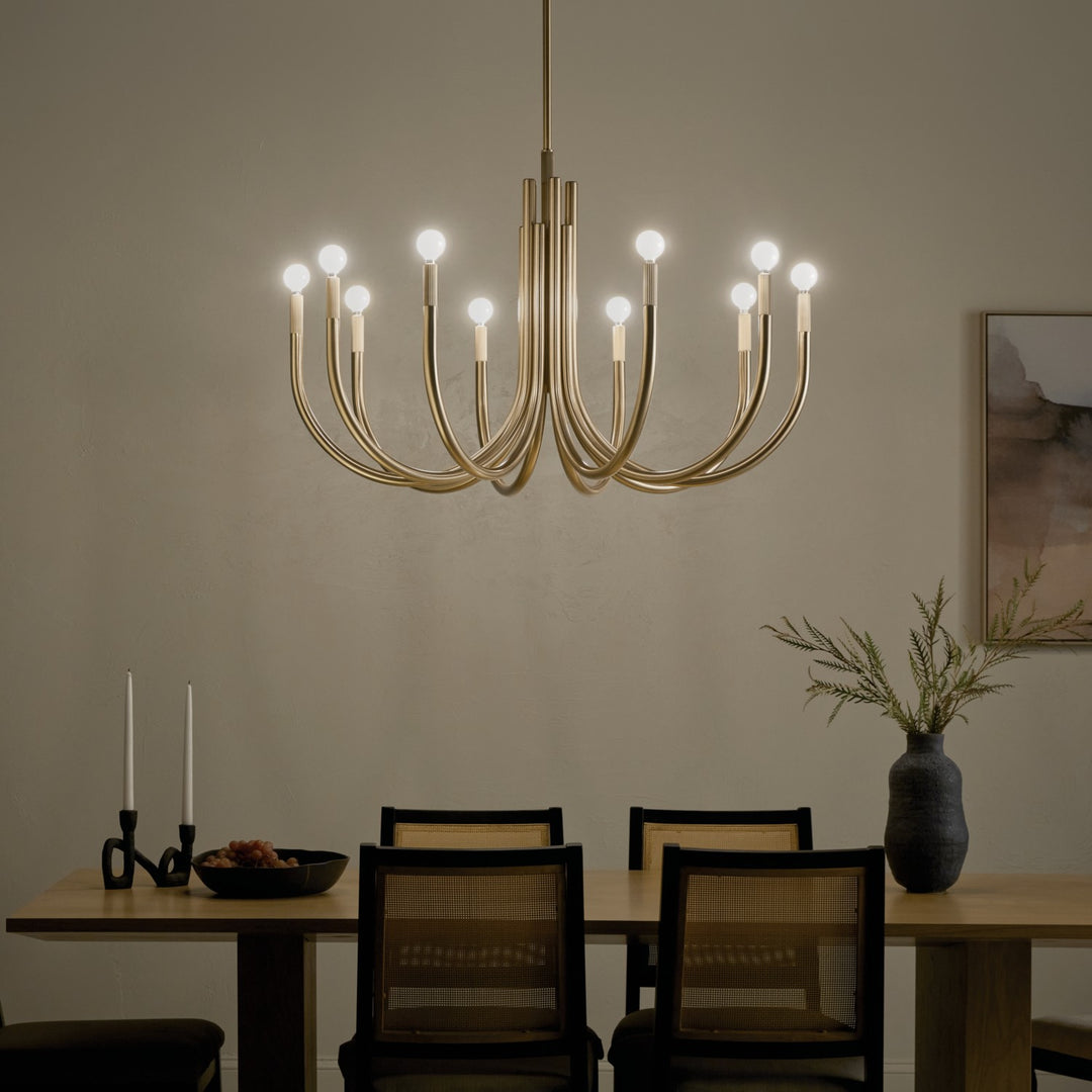Kichler Canada - 52551CPZ - Ten Light Chandelier - Odensa - Champagne Bronze