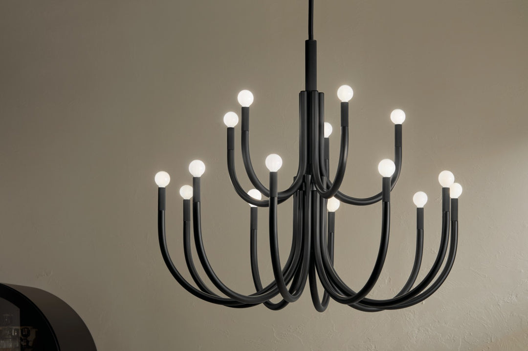 Kichler Canada - 52552BK - 15 Light Chandelier - Odensa - Black