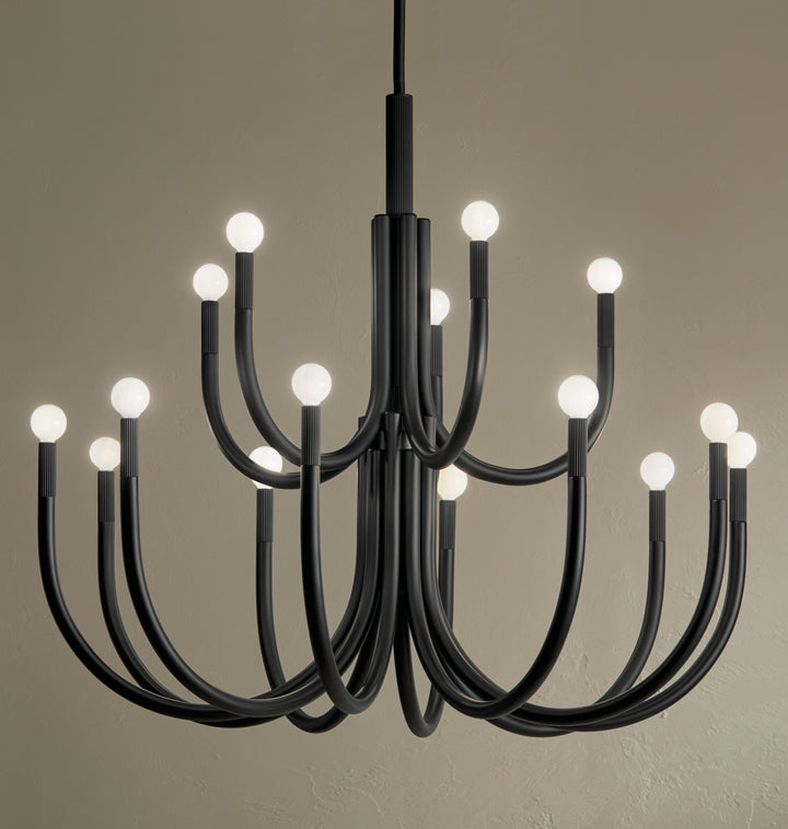 Kichler Canada - 52552BK - 15 Light Chandelier - Odensa - Black