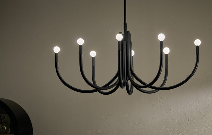 Kichler Canada - 52553BK - Eight Light Chandelier - Odensa - Black