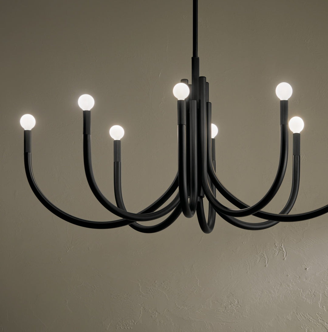 Kichler Canada - 52553BK - Eight Light Chandelier - Odensa - Black