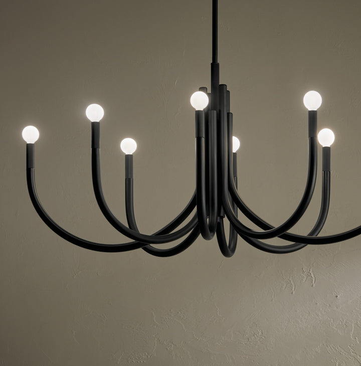 Kichler Canada - 52553BK - Eight Light Chandelier - Odensa - Black