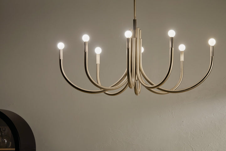 Kichler Canada - 52553CPZ - Eight Light Chandelier - Odensa - Champagne Bronze