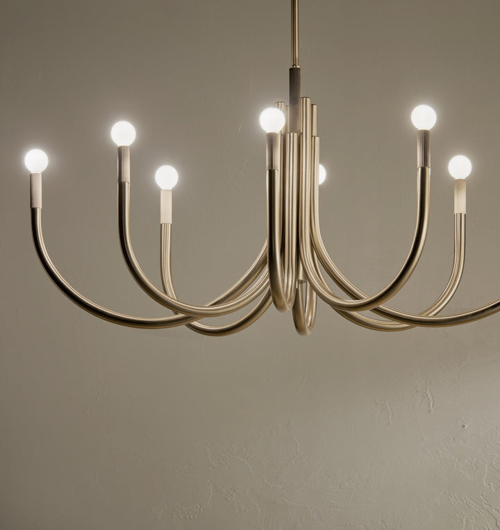 Kichler Canada - 52553CPZ - Eight Light Chandelier - Odensa - Champagne Bronze