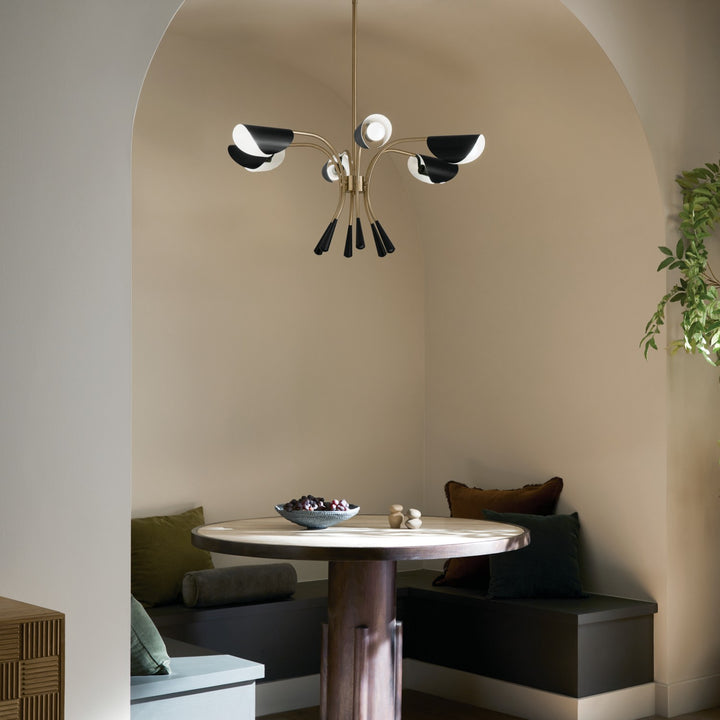 Kichler Canada - 52559CPZBK - Six Light Chandelier - Arcus - Champagne Bronze