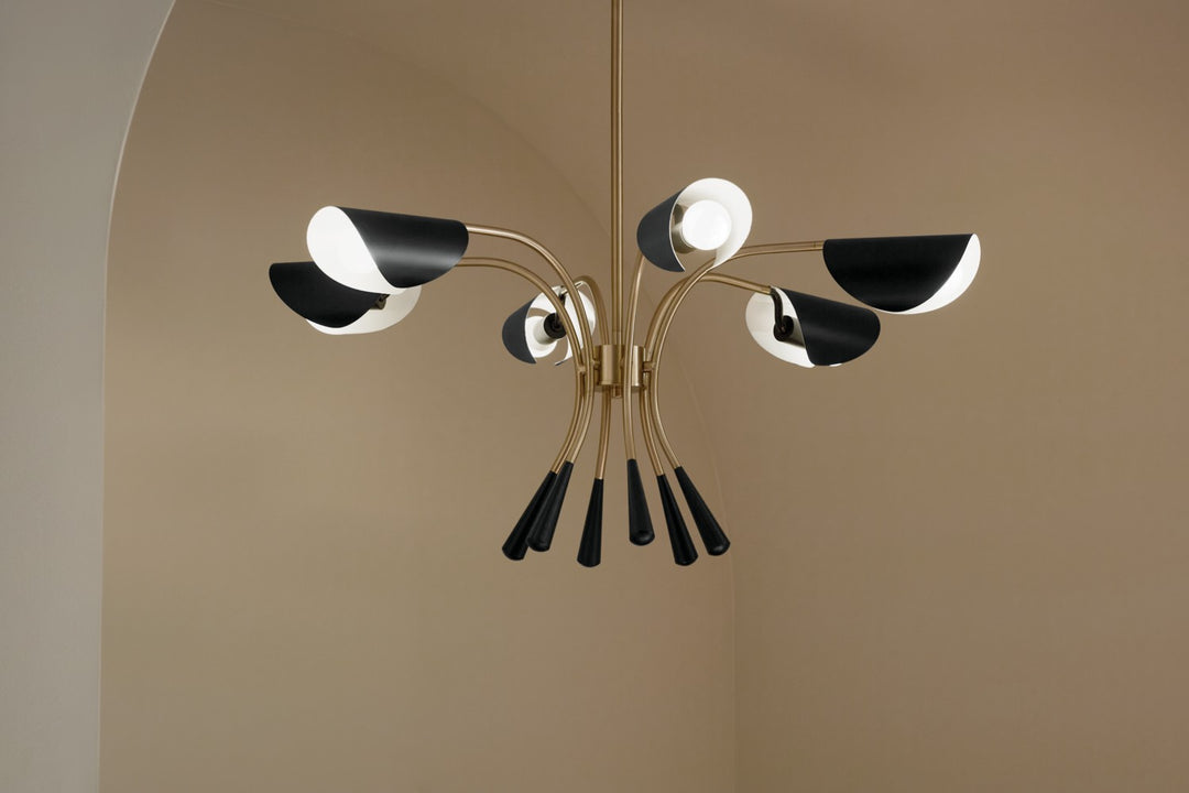 Kichler Canada - 52559CPZBK - Six Light Chandelier - Arcus - Champagne Bronze